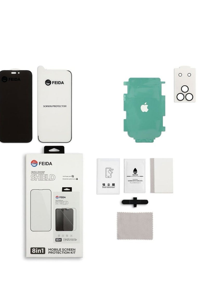 FEIDA 8-in-1 Complete Protection Package for iPhone 15 Plus - Image 2